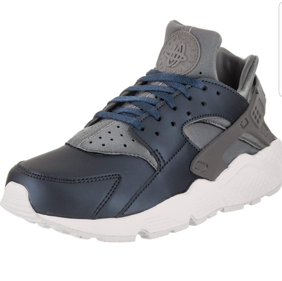 Nike Air Huarache Run Premium Cool Grey Navy - Picture 1 of 1